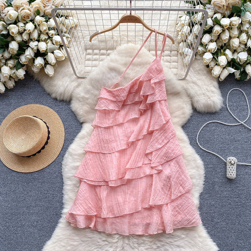 Alice Ruffle Backless Mini Dress