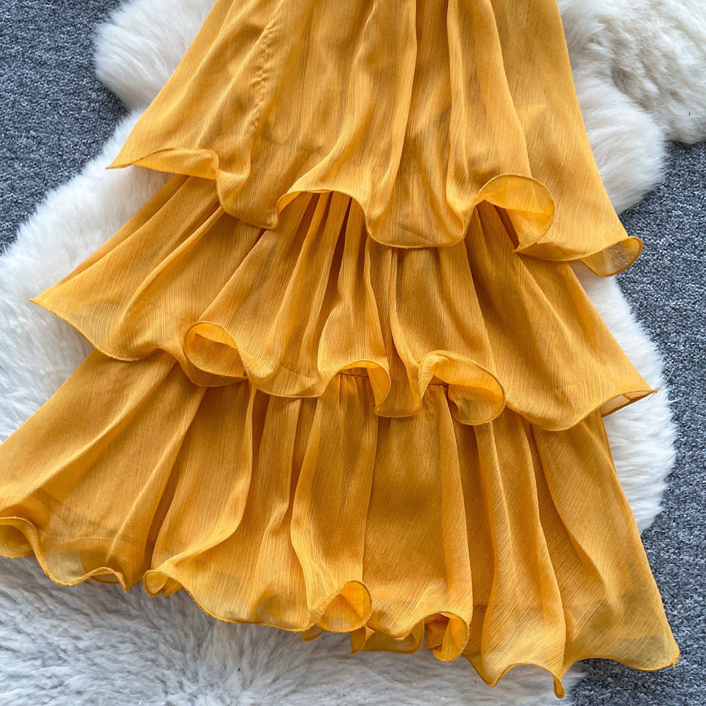 Adela Halterneck Ruffle Mini Dress