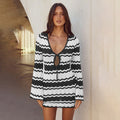 Juliane Crochet Holiday Mini Dress
