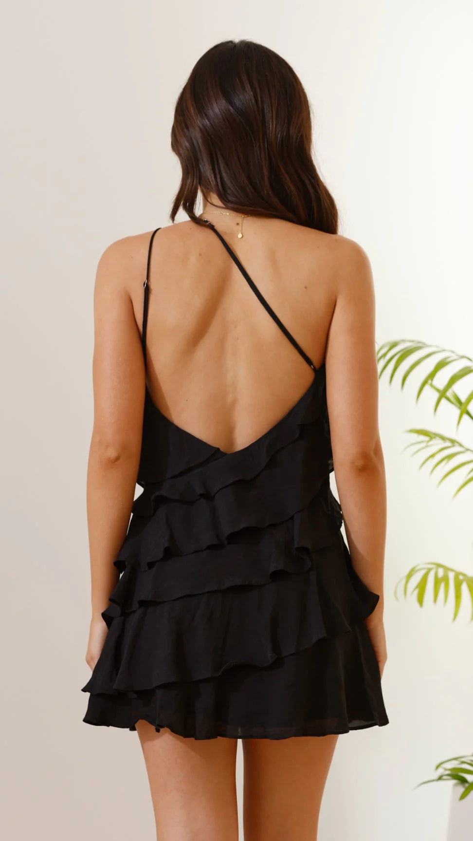 Alice Ruffle Backless Mini Dress