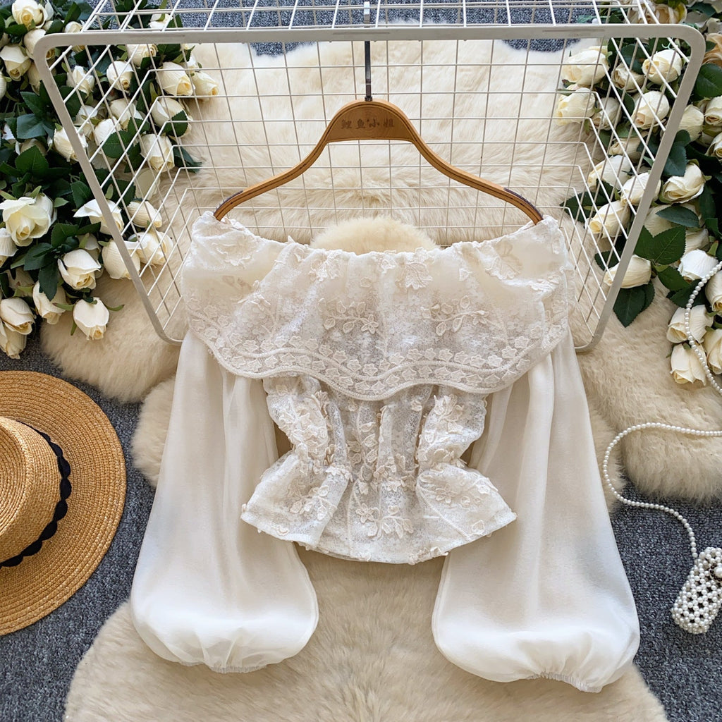 Odessa Embroidery Off Shoulder Top