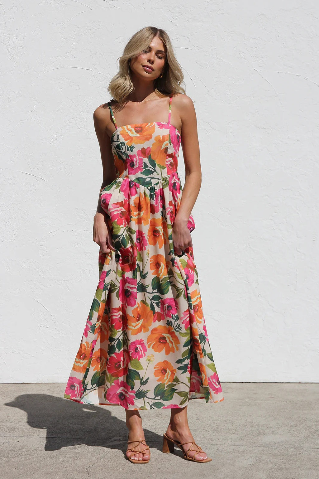 Sharon Floral Midi Dress
