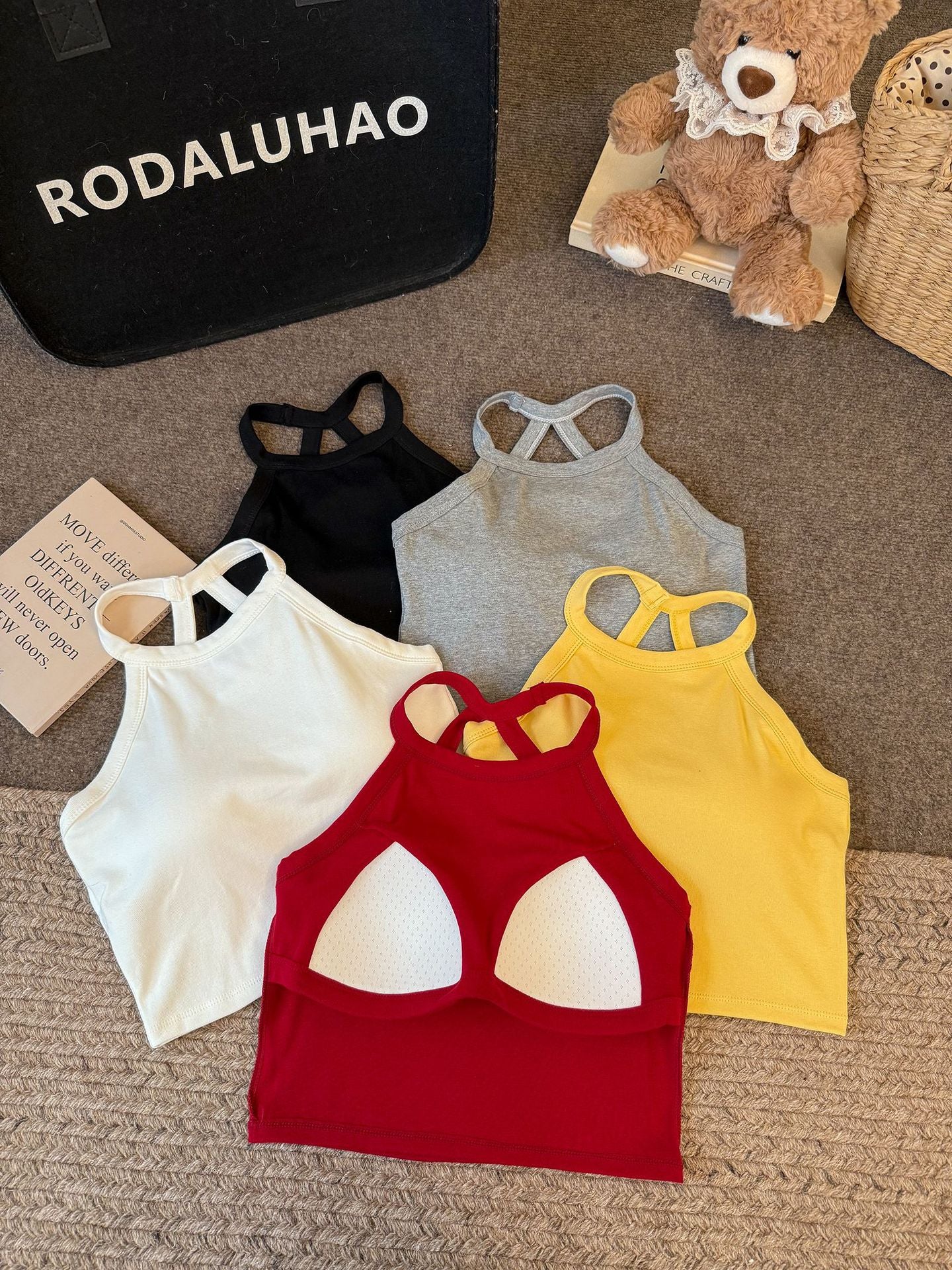 Ambre Halterneck Crop Padded Top