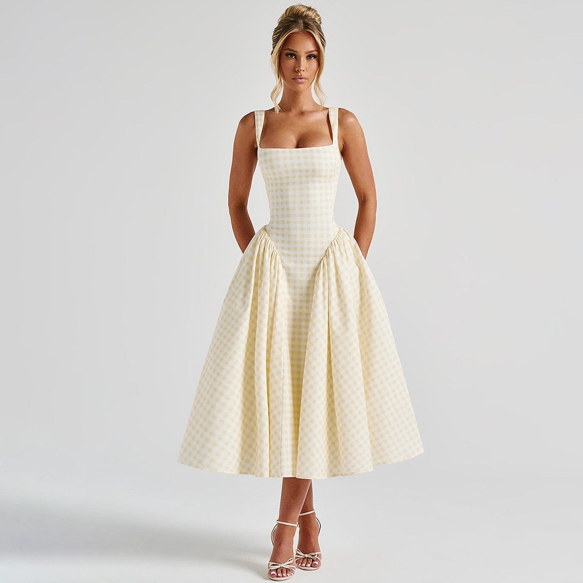 Pricillia Drop Waist Midi Dress