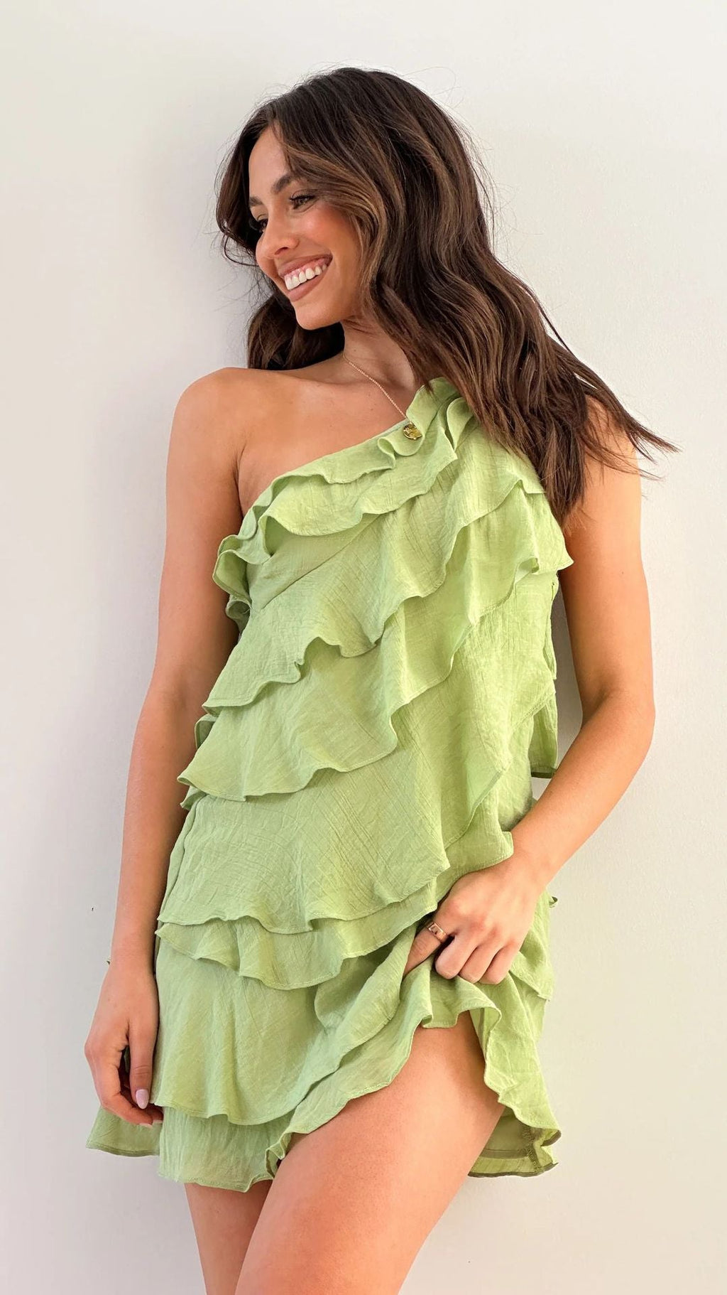 Alice Ruffle Backless Mini Dress