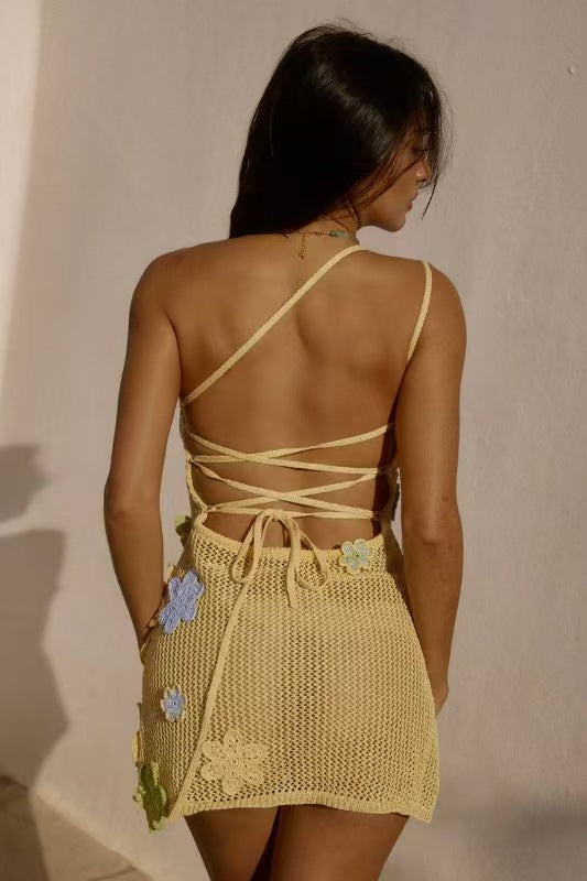 Valencia Crochet Holiday Mini Dress