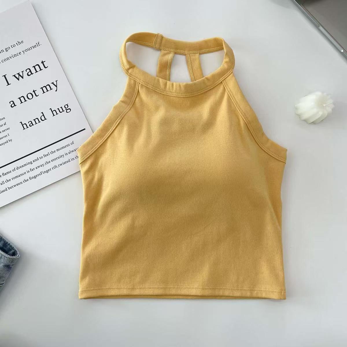 Ambre Halterneck Crop Padded Top