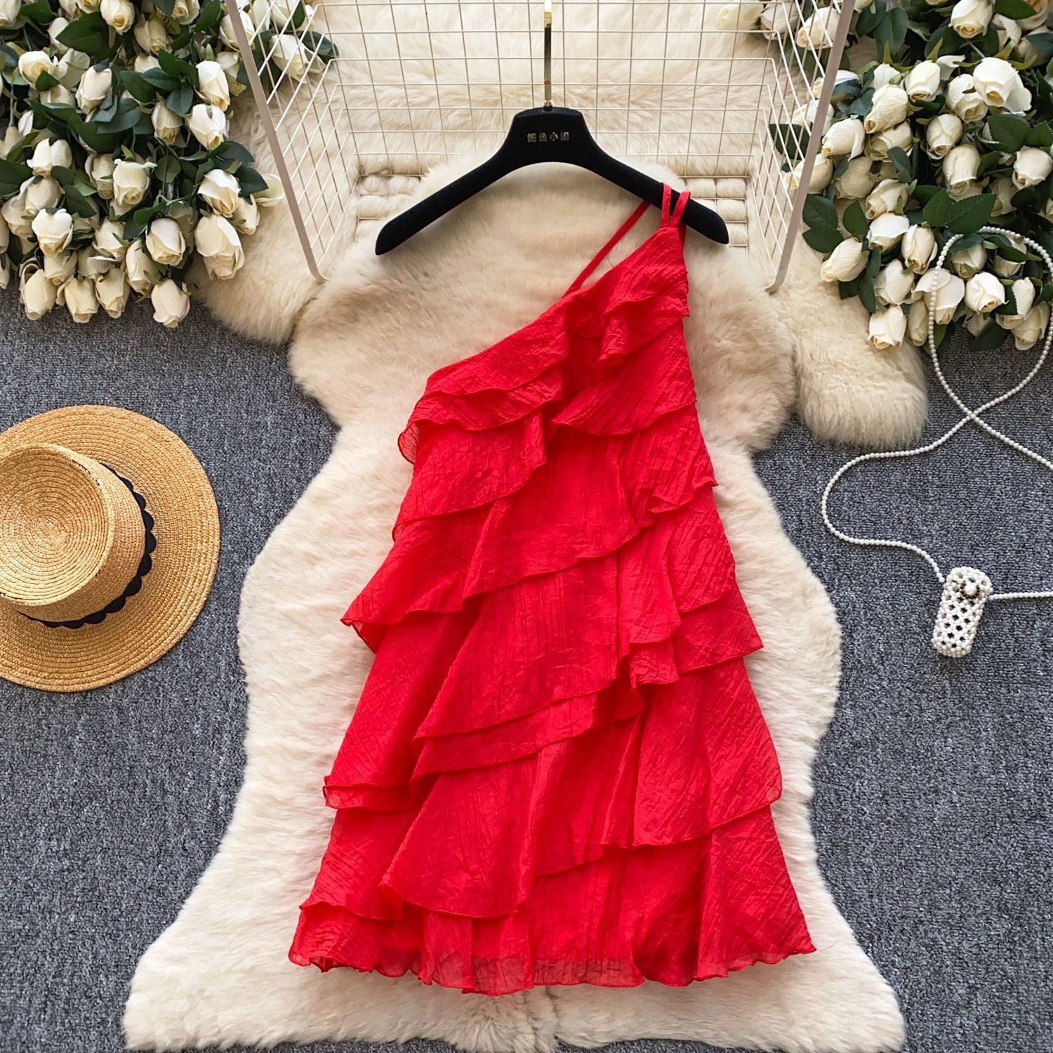 Alice Ruffle Backless Mini Dress