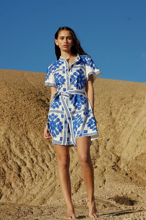 Luise Printed Shirt Mini Dress
