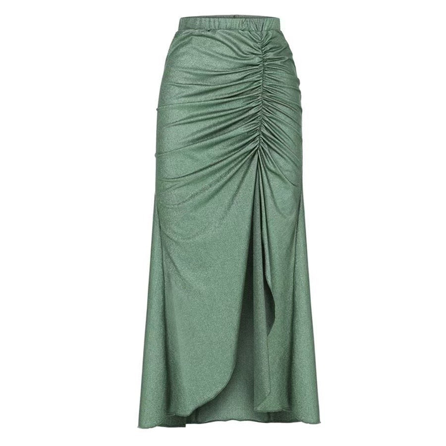 Marie Luxe Swimsuit With Skirt In Green