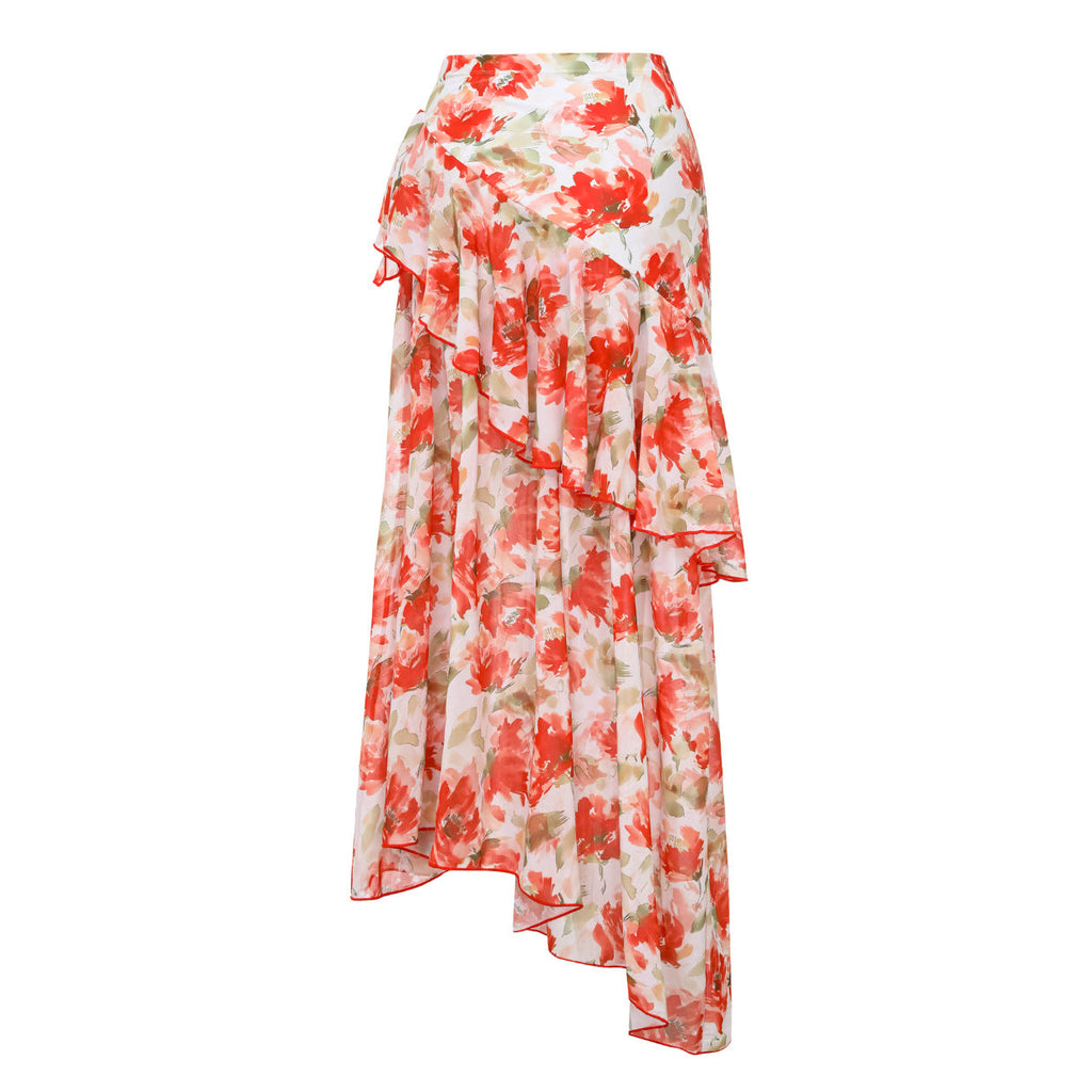 Sylvie Floral Swimsuit With Skirt