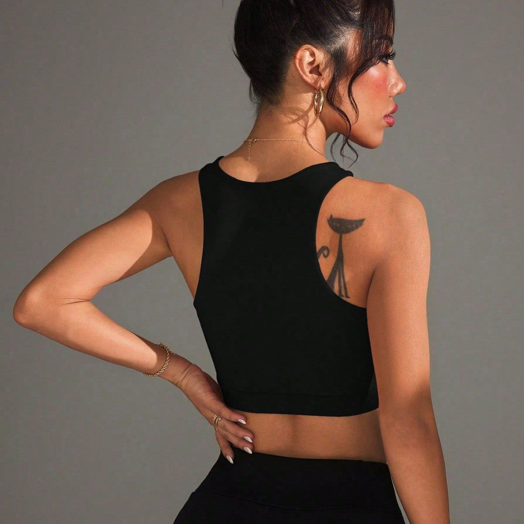 Adele Halterneck Crop Padded Top