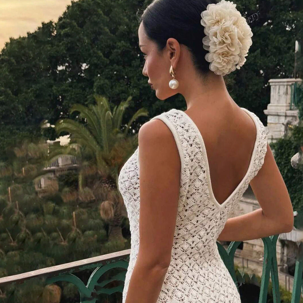Ilaria Crochet Holiday Maxi Dress