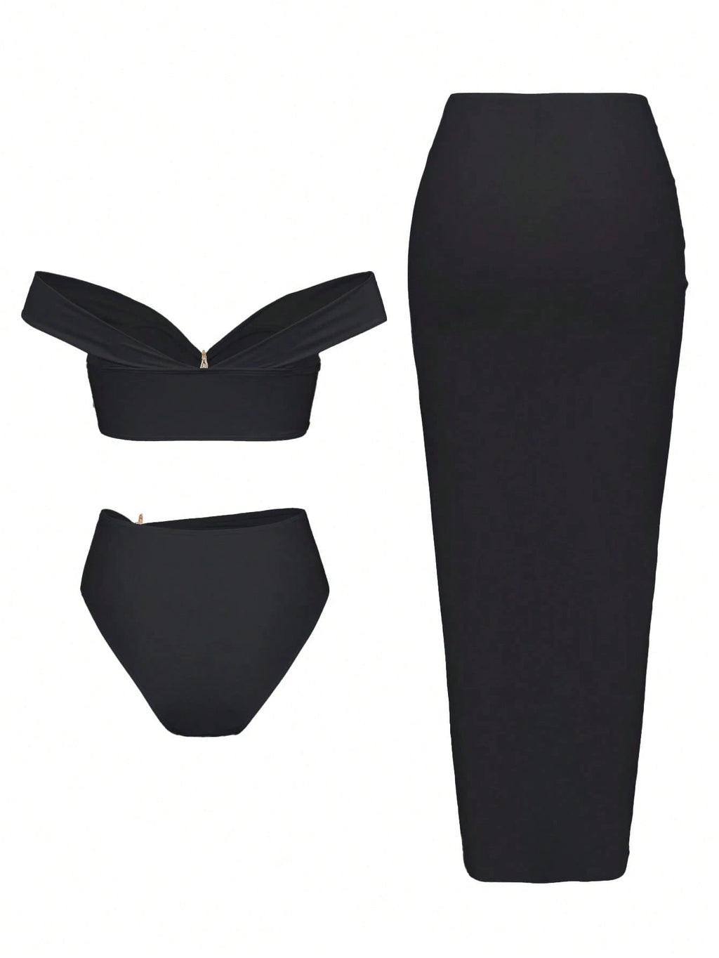 Leoine 2 Pcs Cutout Swimsuit With Skirt
