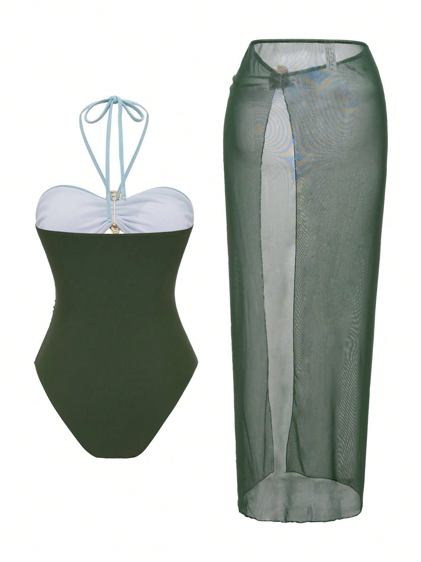 Erica Cutout Swimsuit With Skirt