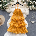 Adela Halterneck Ruffle Mini Dress