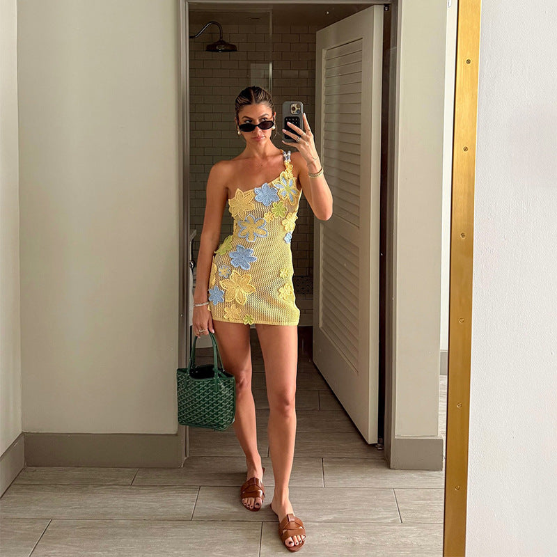 Valencia Crochet Holiday Mini Dress