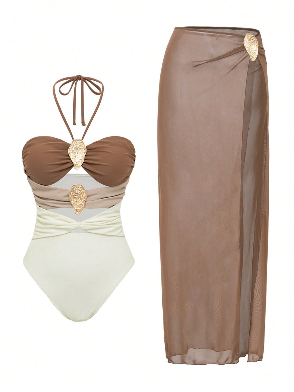 Erica Cutout Swimsuit With Skirt