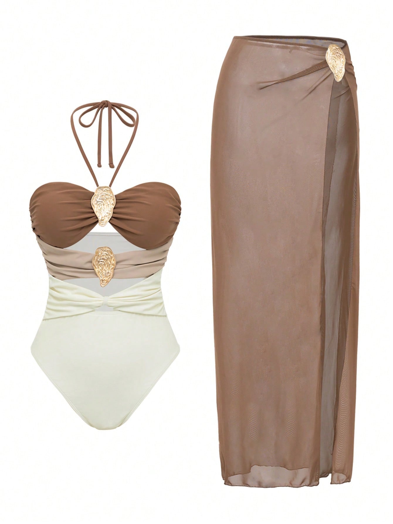 Erica Cutout Swimsuit With Skirt