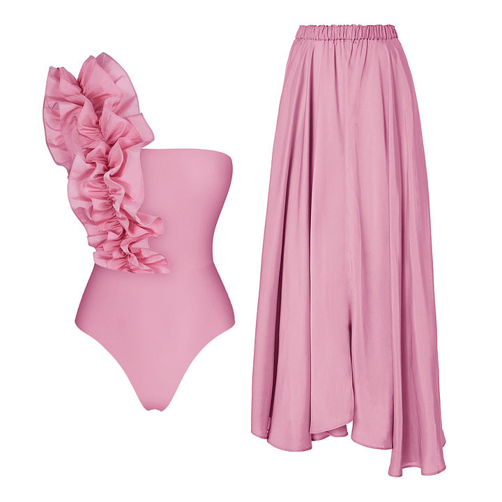 Viola Ruffled Swimsuit With Skirt