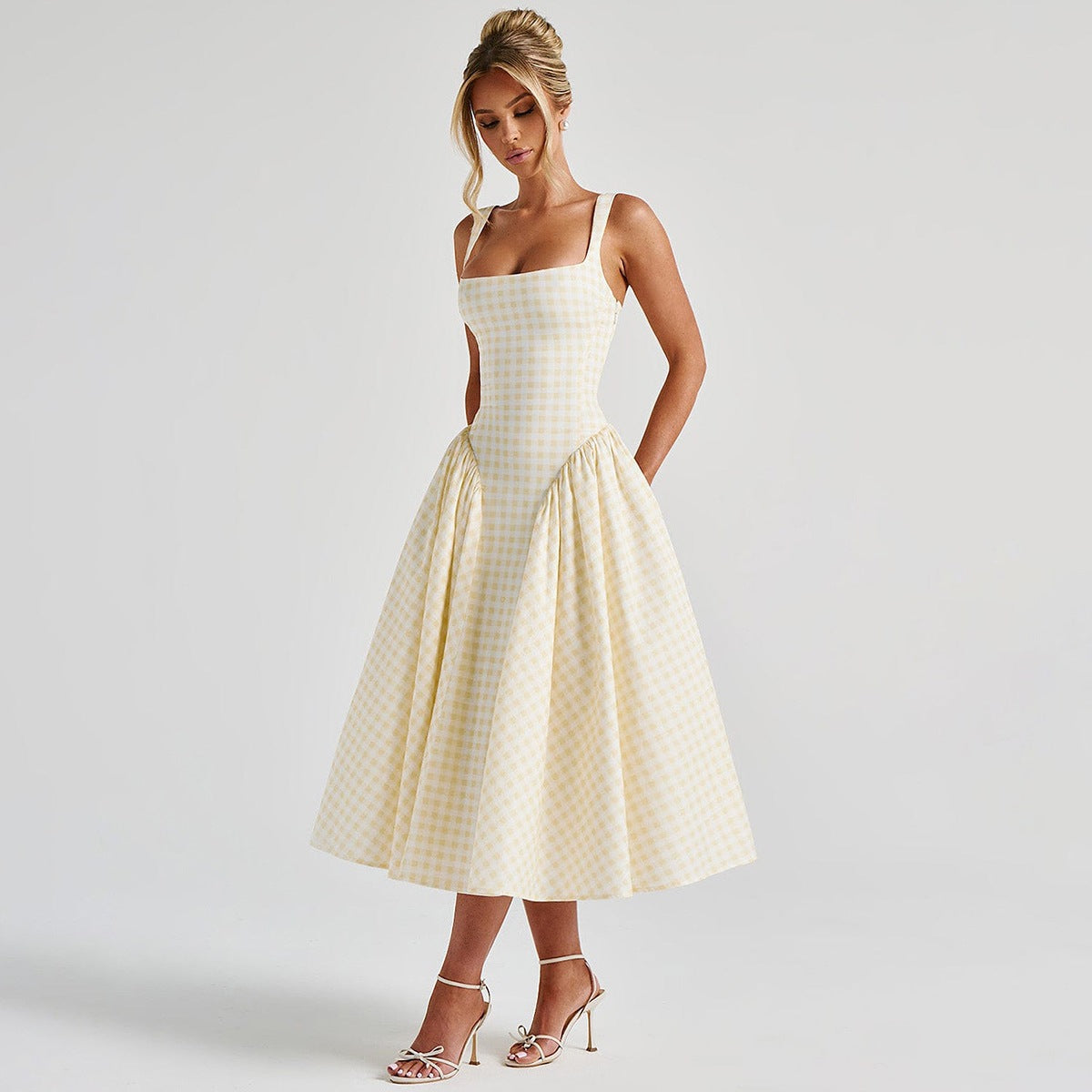 Pricillia Drop Waist Midi Dress