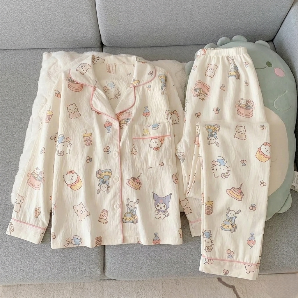Hello Kitty Padded Printed Nightsuit