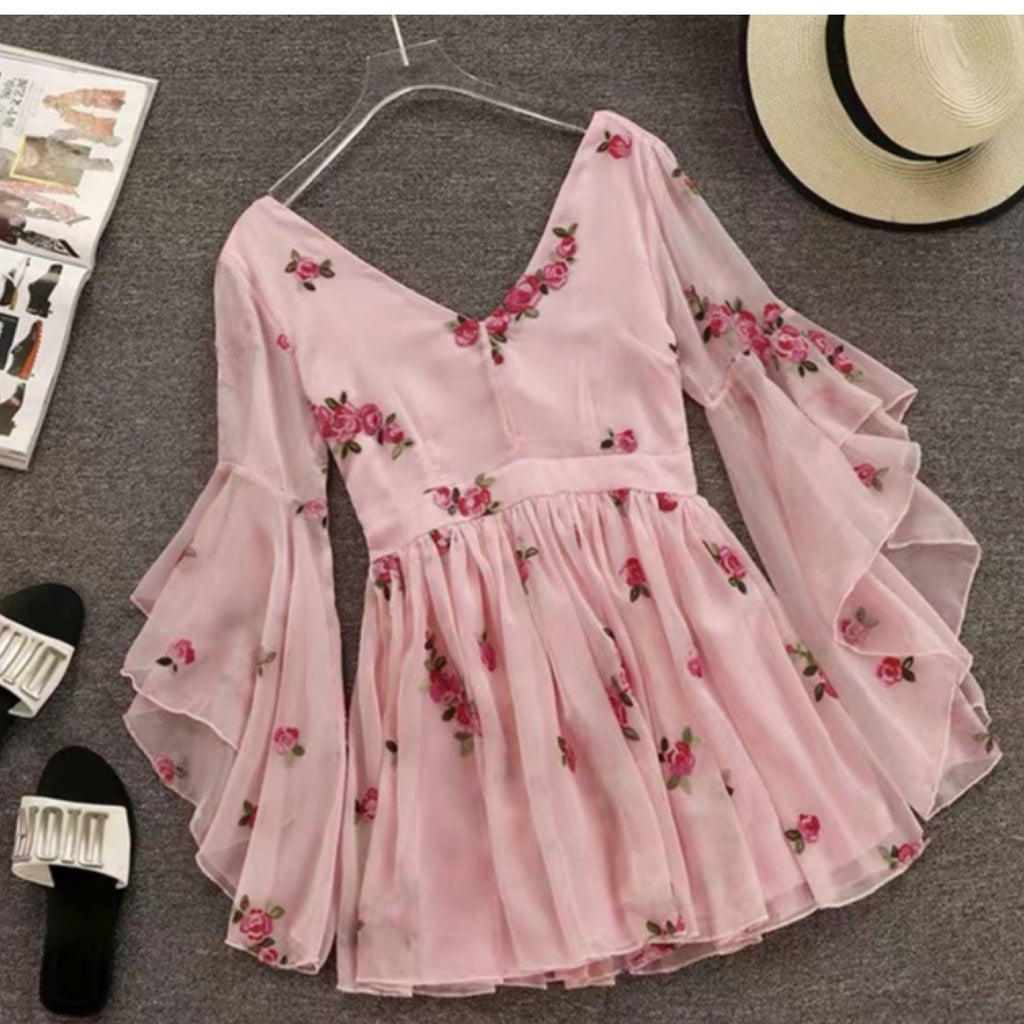 Blush Pink Angeline Dress In Pink