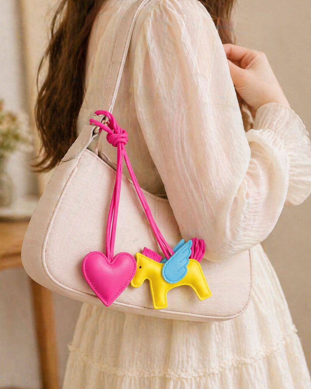 Horse and Heart Set of 2 Bag Charms