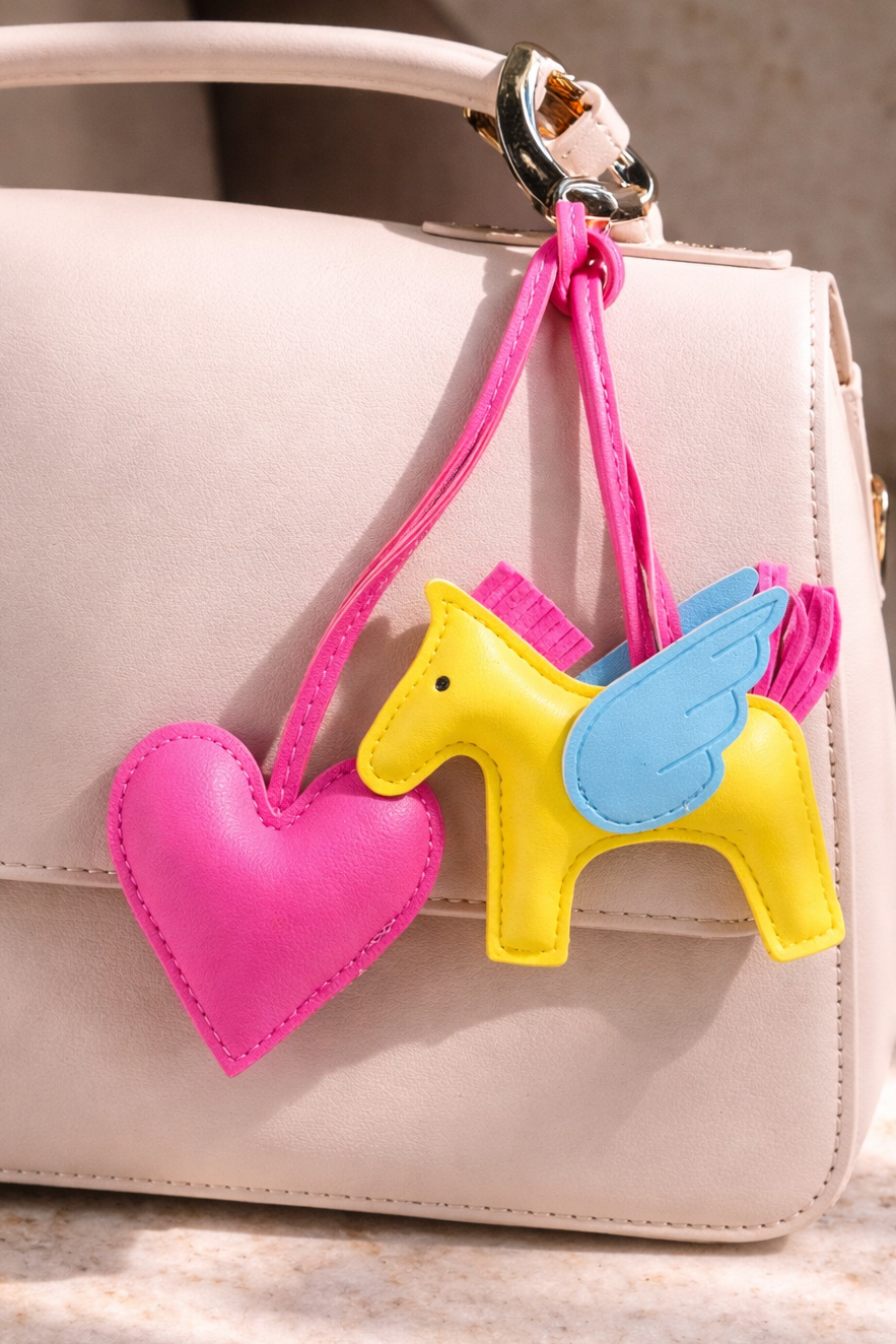 Horse and Heart Set of 2 Bag Charms