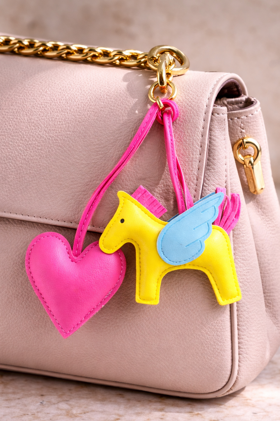 Horse and Heart Set of 2 Bag Charms