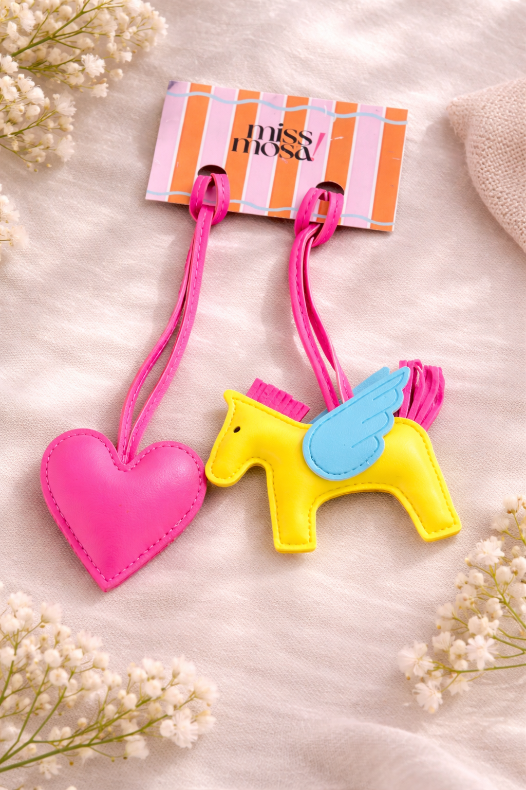 Horse and Heart Set of 2 Bag Charms