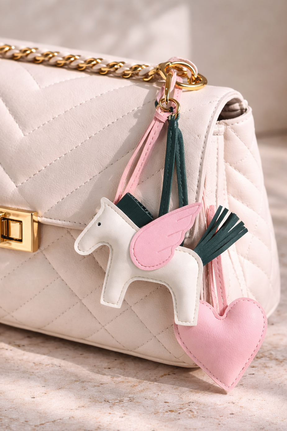 Horse and Heart Set of 2 Bag Charms