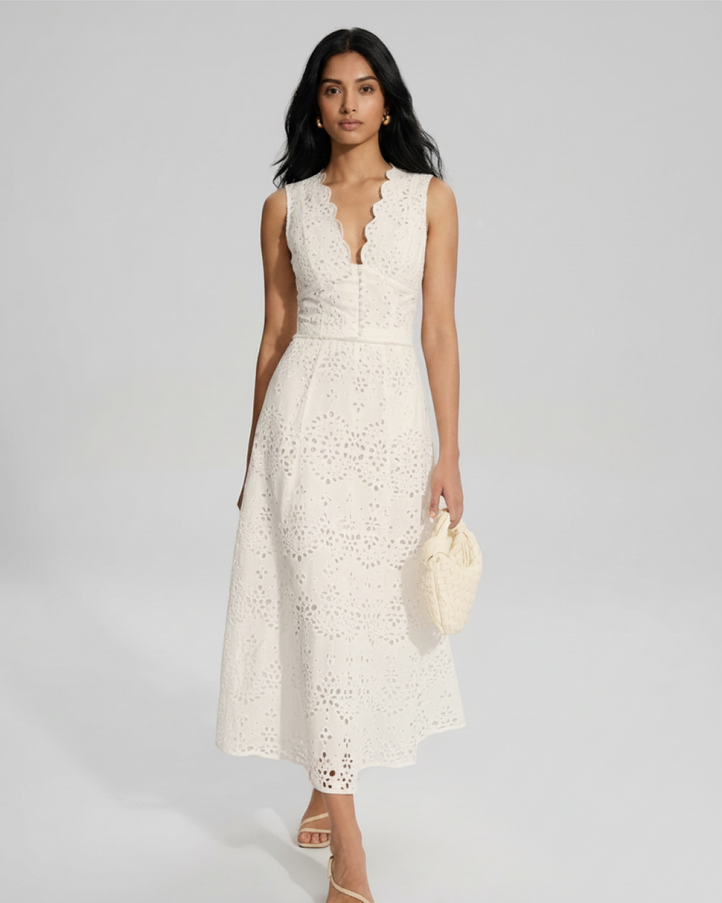 Xavier Schiffli Vest Coord Skirt Set