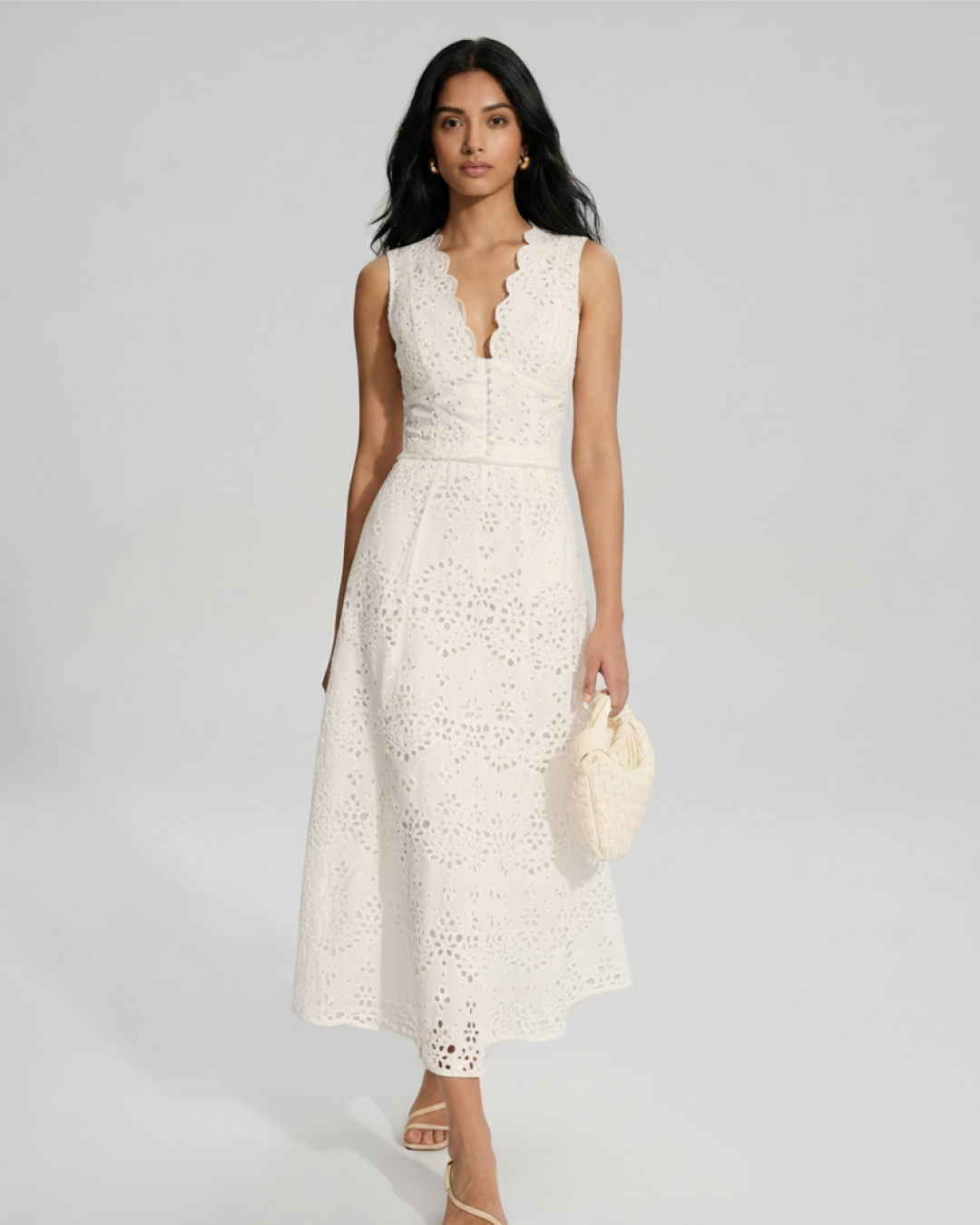 Xavier Schiffli Vest Coord Skirt Set