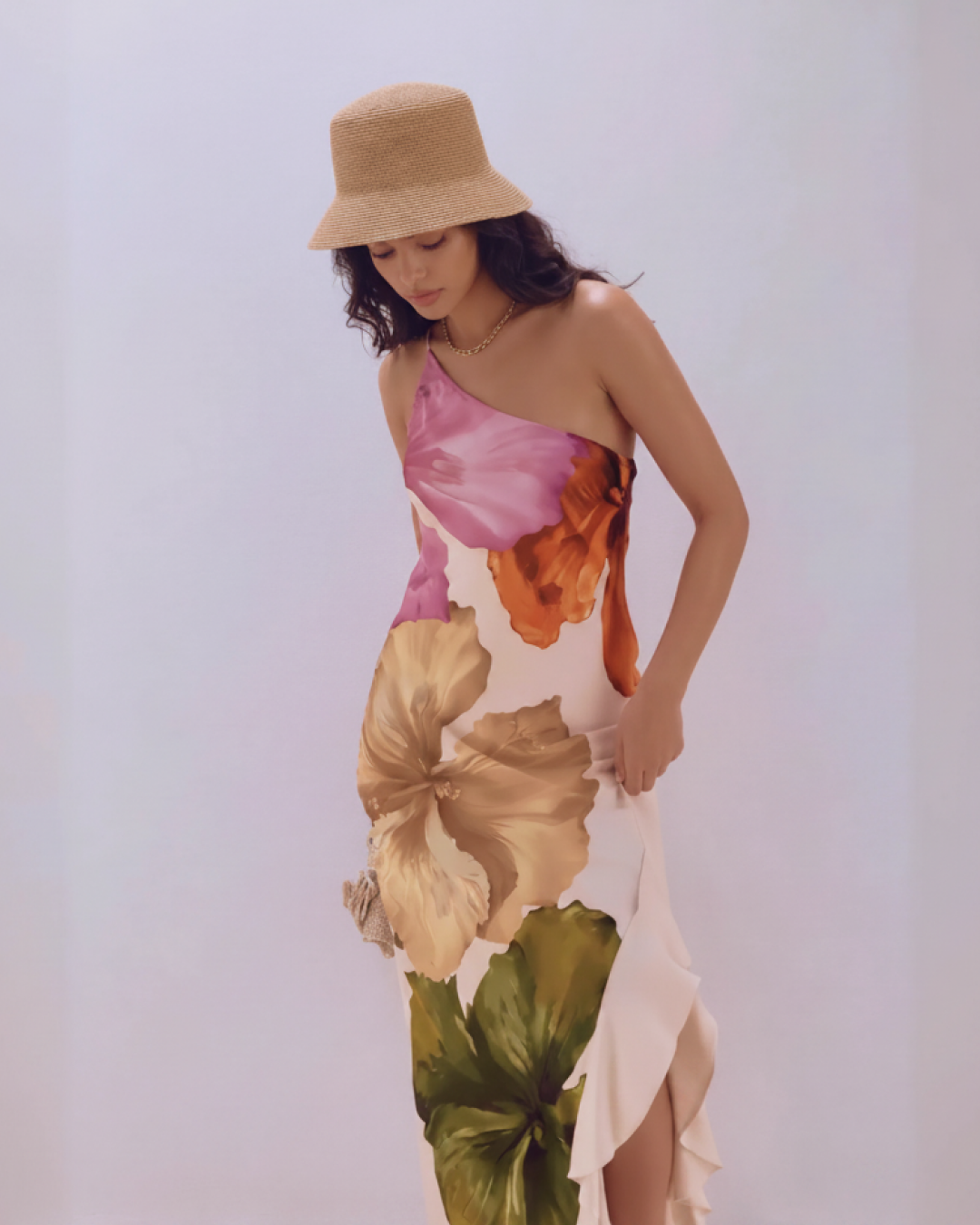 Patrice Printed Ruffle Maxi Dress