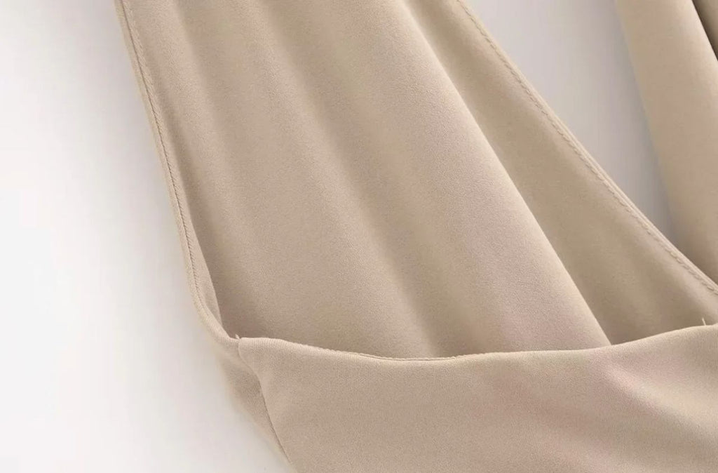 Kia Halterneck Maxi Dress In Beige