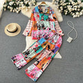 Cartoon Abstract Coord Set In Multicolor