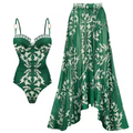 Coralie Printed Swimsuit With Skirt